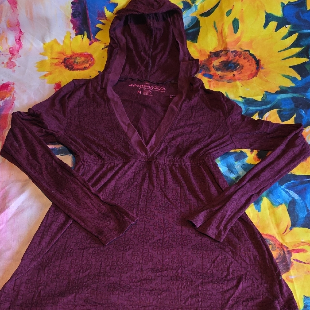 Aeropostale Women's Long Sleeve Top - Purple